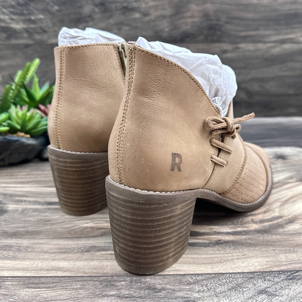 ❌SOLD❌NIB Roan Bed Stu Katherine 9 40 Leather Peep Toe Asymmetrical Booties Bone - Picture 7 of 11